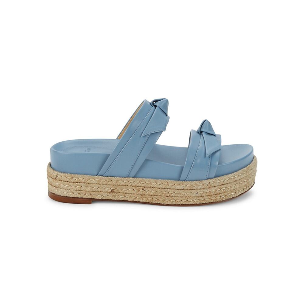 Alexandre Birman Knotted Leather Espadrille Sandals Size 8
